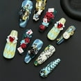 thumbnail image 5 of Fairy Tale Hand-painted White Hot Girl Manicure Customization Fake Nails Size, 5 of 5