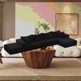 thumbnail image 4 of Modern Sponge Cloud Sofa 162"L Shaped,Free Combination with 6 Pillows, 4 of 19