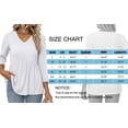 thumbnail image 5 of MOSHU V Neck Womens Tops 3/4 Length Sleeve Tops for Women Babydoll Tunic Dressy Casual Womens Blouses, 5 of 10