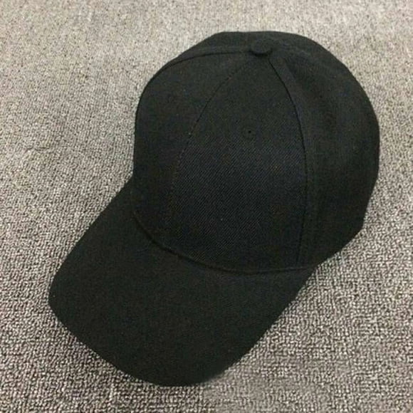 Big Sale! Fdelink Baseball Cap Blank Hat Solid Color Adjustable Hat Black Cap (Black)