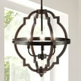 thumbnail image 4 of JONATHAN Y Ogee 16.75" 3-Light Adjustable Iron Rustic Industrial LED Pendant, Oil Rubbed Bronze, 4 of 8