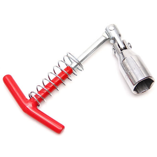 UPOUART Llave De Bujías Roja Con Mango Ergonómico T Y Socket Flexible De Templado Forjado