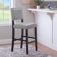 thumbnail image 2 of Riverbay Furniture 30" Faux Leather & Wood Bar Stool in Dove Gray/Black, 2 of 12