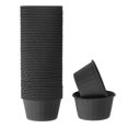 thumbnail image 1 of 50pcs 3.5oz Moldes para Magdalenas de Papel de Tamaño Estándar Envoltorios Antiadherentes Desechables para Bodas Cumpleaños Navidad Postres Negro, 1 of 6