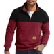 thumbnail image 1 of Sudadera sin capucha para hombre, informal, a la moda, con retazos, color liso, con cremallera, manga larga y bolsillo, de poliéster, 1 of 7