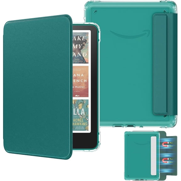 Detachable Magnetic Case for All-New 7" Kindle Paperwhite 12th Generation 2024 & Kindle Colorsoft 2024/2025,Ultra Clear Back Scratch-Proof Light & Shell Cover with Auto Wake/Sleep, Jade Green