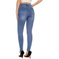 thumbnail image 2 of Pantalones de mezclilla cómodos ajustados suaves elásticos de cintura alta para mujer 142-azul, 2 of 5