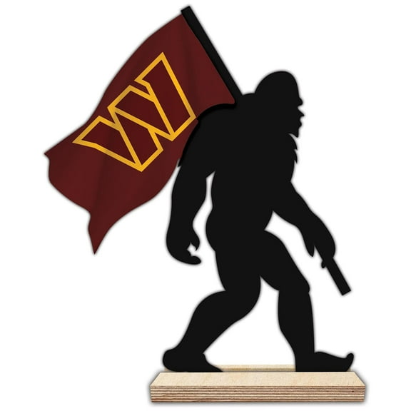 Washington Commanders 18'' Team Logo Bigfoot Silhouette Desktop Art