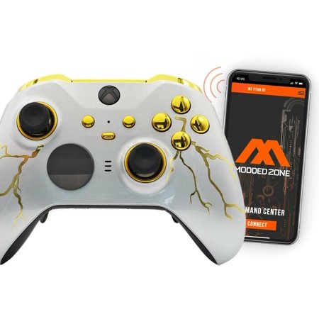 Gold Thunder SMART Xbox One ELITE 2 Series Custom Rapid Fire Modded Controller. FPS mods. COD Warzone