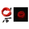 thumbnail image 1 of Tira de luces LED de neón para interior de coche, alimentada por USB, 5 V, 9,8 pies, color rojo, 1 of 1