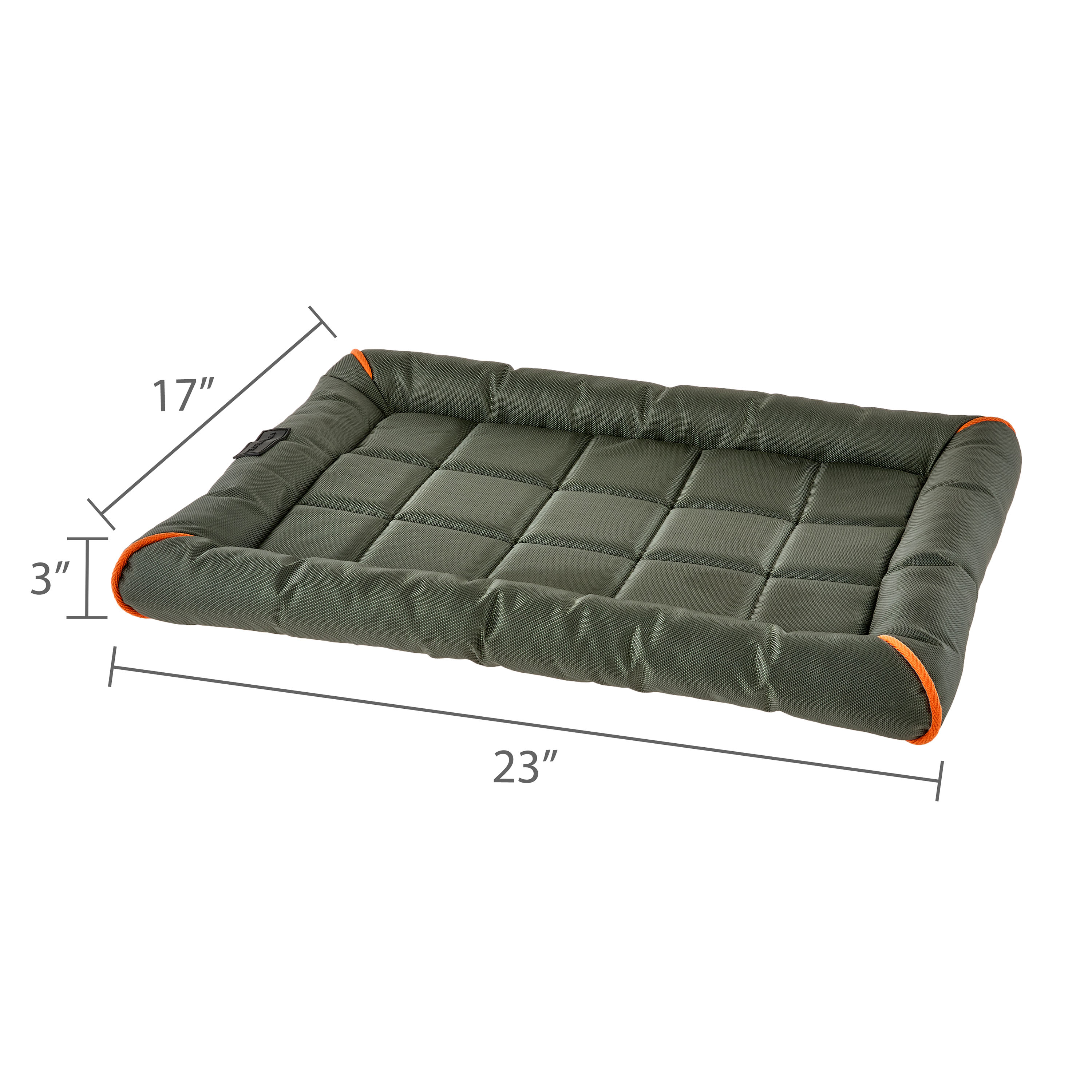 Vibrant Life Durable and Water Resistant Crate Pad, Green, Small, 17" x 23"