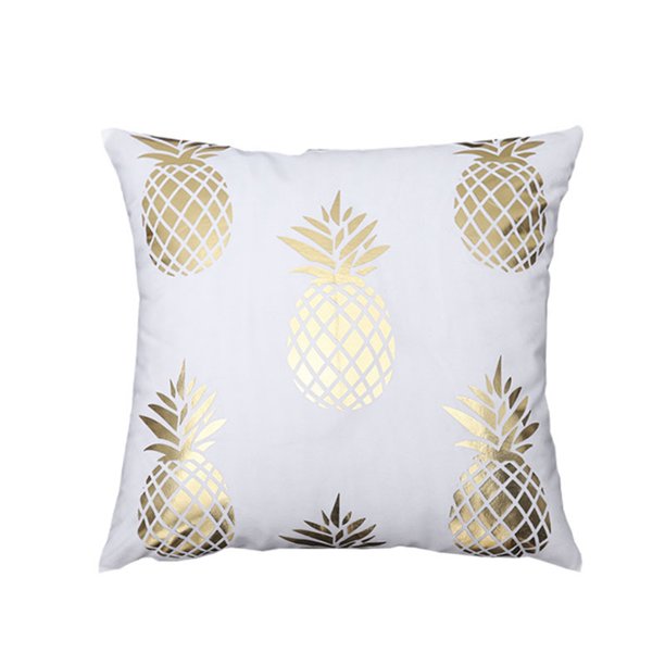 Funda De Almohada De Lámina De Oro Sofá Sala De Estar De La Sala De Estar Cojín Cubierta Geométrica Impresión Corta Peluche Decoración 1111Fourone JJ23277