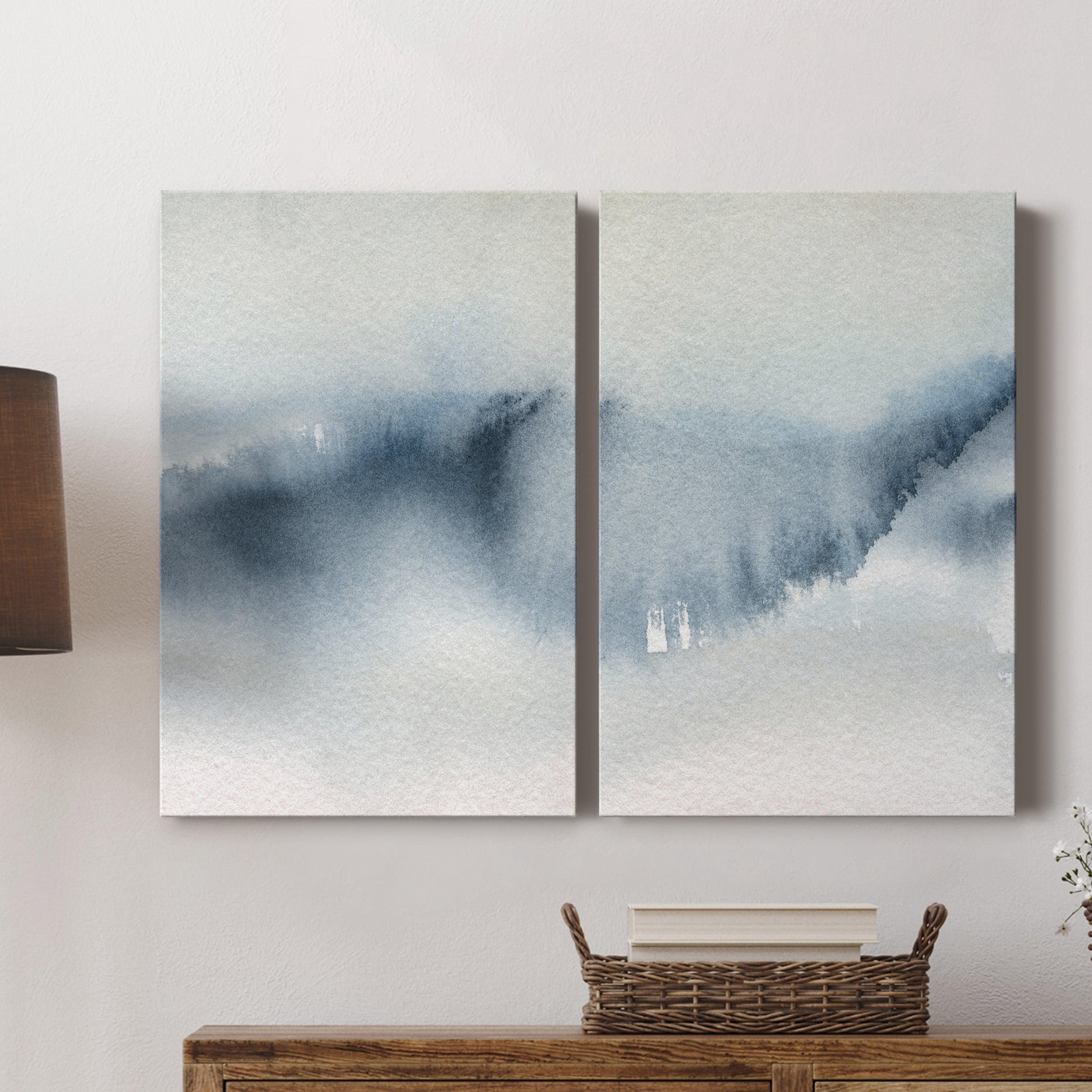 Summer Rain I Premium Gallery Wrapped Canvas - Ready to Hang - Set of 2 - 40 x 60 Each