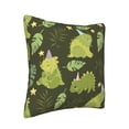 thumbnail image 2 of Square Throw Pillow Covers with Core, Fun Green Dinosaur Pillows for Sofa Beds, 20"x20", 2 of 9