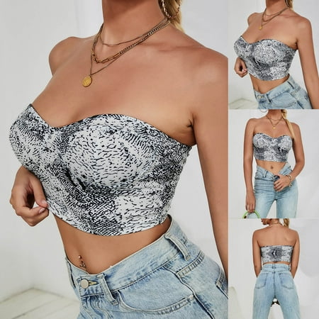 

Cathalem Wear Womens Solid Color Wrap Chest Corset Slim Fit Camisole Tanks Crop Top Tight Vest White X-Small