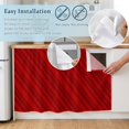 thumbnail image 4 of Dark Red Striped Sink Skirt for Bathroom, Self-Adhesive Under Sink Curtain, Modern Geometric Minimalist Lines Hide Pipes & Storage Fabric Cabinet Skirt Cover for Kitchen Laundry 32"x55", 4 of 8