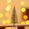 thumbnail image 4 of Flocked Christmas Tree,Slim Christmas Trees Christmas Tree Bottle Brush Trees, Miniature Plastic Pine Trees for Crafts Sisal Frosted Mini Christmas Trees Decor for Home Tabletop Ornaments(Gold), 4 of 8