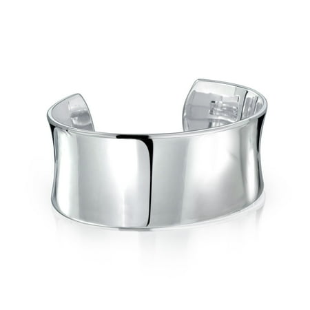 Derrick Rose Bracelet Fashion Statement Concave Wide Cuff Bangle Bracelet For Women For Teen Polished Rose Gold Or Silver Tone Stainless Steel ()