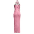 thumbnail image 5 of KaLI_store Formal Dresses for Women Evening Party Women's One Shoulder High Split Cutout Sleeveless Elegant Party Maxi Dress Pink,XXL, 5 of 5