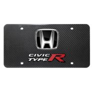 Honda Red Logo Civic Type R Carbon Fiber Look Graphic Special Aluminum Metal License Plate - Walmart Supplies Honda Red Logo Civic Type R Carbon Fiber Look Graphic Special Aluminum Metal License Plate - Walmart Supplies