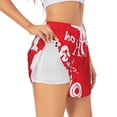 thumbnail image 3 of Lsque Saying Ho Ho Ho Printed Women's Running Shorts with Liner Pockets,Elastic Quick Dry Workout Athletic Gym Yoga Shorts,Womens High Waist Shorts-Large, 3 of 9