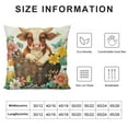 thumbnail image 5 of PHYHOO AnyDesign Easter Pillow Covers Watercolor Highland Cow Flowers Throw Pillow Case Cute Cow Cushion Cover for Spring Home Sofa Bedroom Decor, 5 of 5