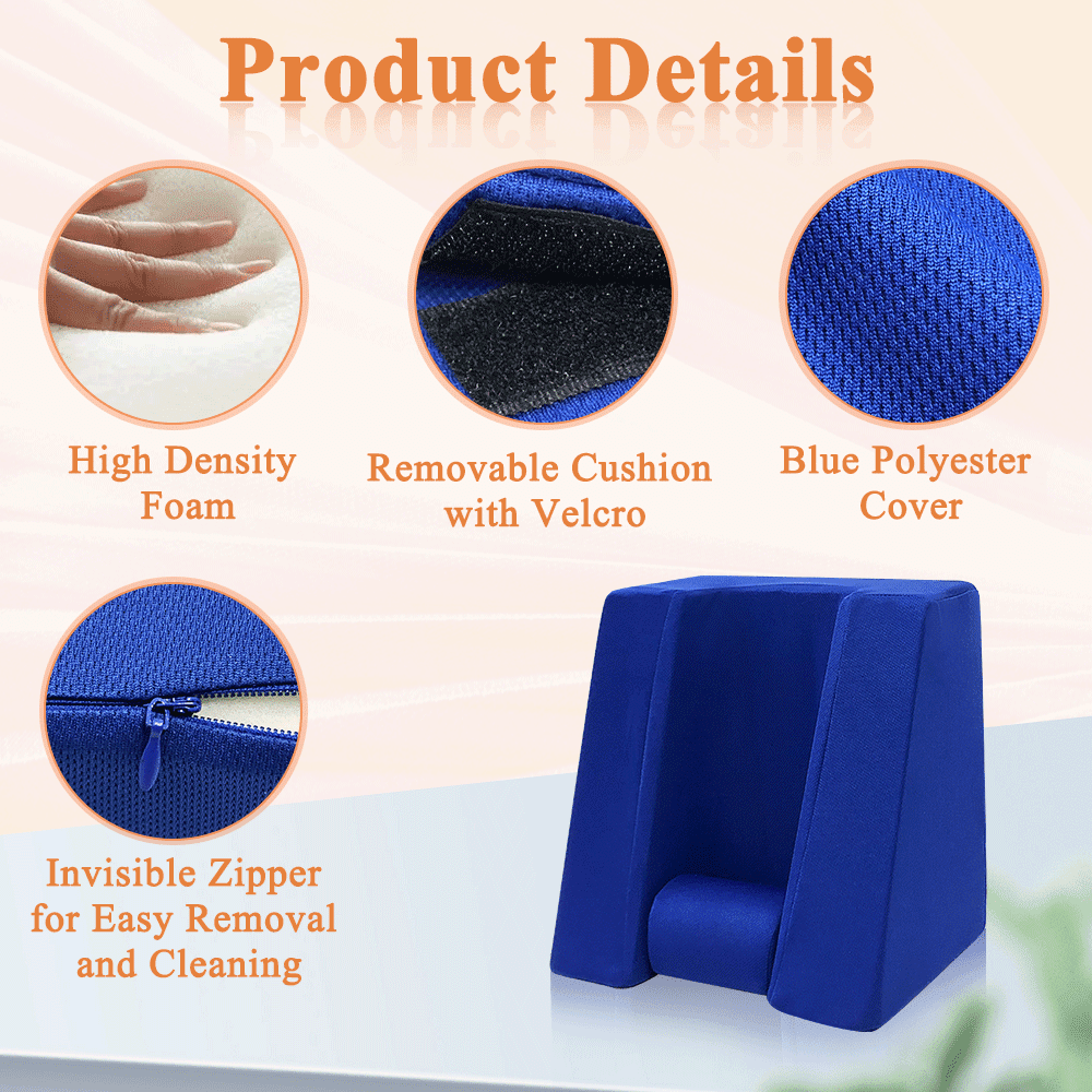 Knee Surgery Pillow Leg Elevation Pillow for After Knee Surgery Acl Recovery Leg Sleeping Knee Pillow Wedge Elevated Leg Pillow Knee Elevation Foam Wedge Ankle Support Pillow for Legs Circulation