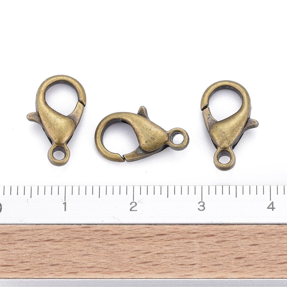 1000 pc Zinc Alloy Lobster Claw Clasps Parrot Trigger Clasps Cadmium Free Nickel Free Lead Free Antique Bronze 14x8mm Hole: 1.8mm