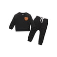 thumbnail image 1 of Sedceaty Little Boys Clothes Set Toddler Boy Round Neck Long Sleeve Embroidered Bear Patch Tops Elastic Waist Long Pants, 1 of 9