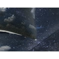 thumbnail image 3 of Ambesonne Space Quilted Coverlet 3 Pcs, Moon Clouds Stars Night, King Size, Dark Blue White, 3 of 4