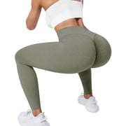 A AGROSTE Womens Seamless V-Cross High Waisted Workout Yoga Leggings