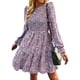 thumbnail image 4 of Vestido Estampado, Vestido De Mujer Cuello Redondo Elástico Cómodo Una Línea Para Ropa De Fiesta ANGGREK Otros, 4 of 6