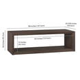thumbnail image 5 of Evelyn&Zoe Osmond 58" Wide Rectangular Coffee Table, Alder Brown, 5 of 7