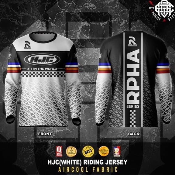 HJC Motorcycle Riding Jersey Long Sleeves Off Road Bike Jersey Breathable Protective Gear