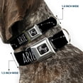 thumbnail image 2 of Buckle-Down Pet Collar, Dog Collar Metal Seatbelt Buckle, Zodiac Aries Constellation Black White, 9.5 to 13 Inches 1.0 Inch Wide, 2 of 8