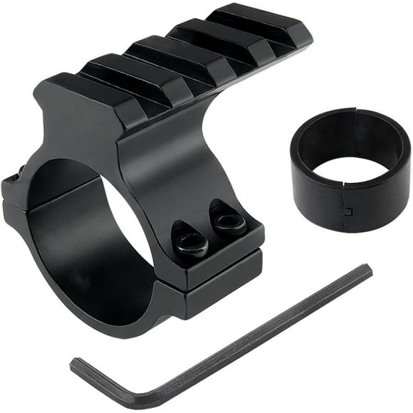 Precision CNC Machined Scope Mount with 5 Slot Picatinny Rail, 1" (25.4mm) 1.18" (30mm) Adjustable Mount for Guns, Air Tube, Aircraft Grade Aluminum Alloy (Black)