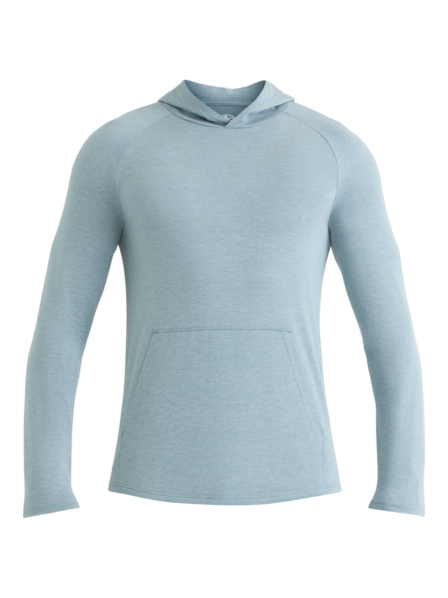 Athletic Works Men's Tri Blend Long Sleeve T-Shirt Hoodie, Sizes S-3XL