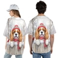 thumbnail image 5 of Playful Cavalier King Charles Spaniel Welcomes Winter Snowy Day with Cardinal Bird All Over Print 3D Baseball Shirt Dog Lover Gifts Softball Sport - 2017, 5 of 6
