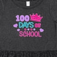 thumbnail image 4 of Inktastic 100 Days of School in Pink and Purple with Crown Girls Toddler Dress, 4 of 5
