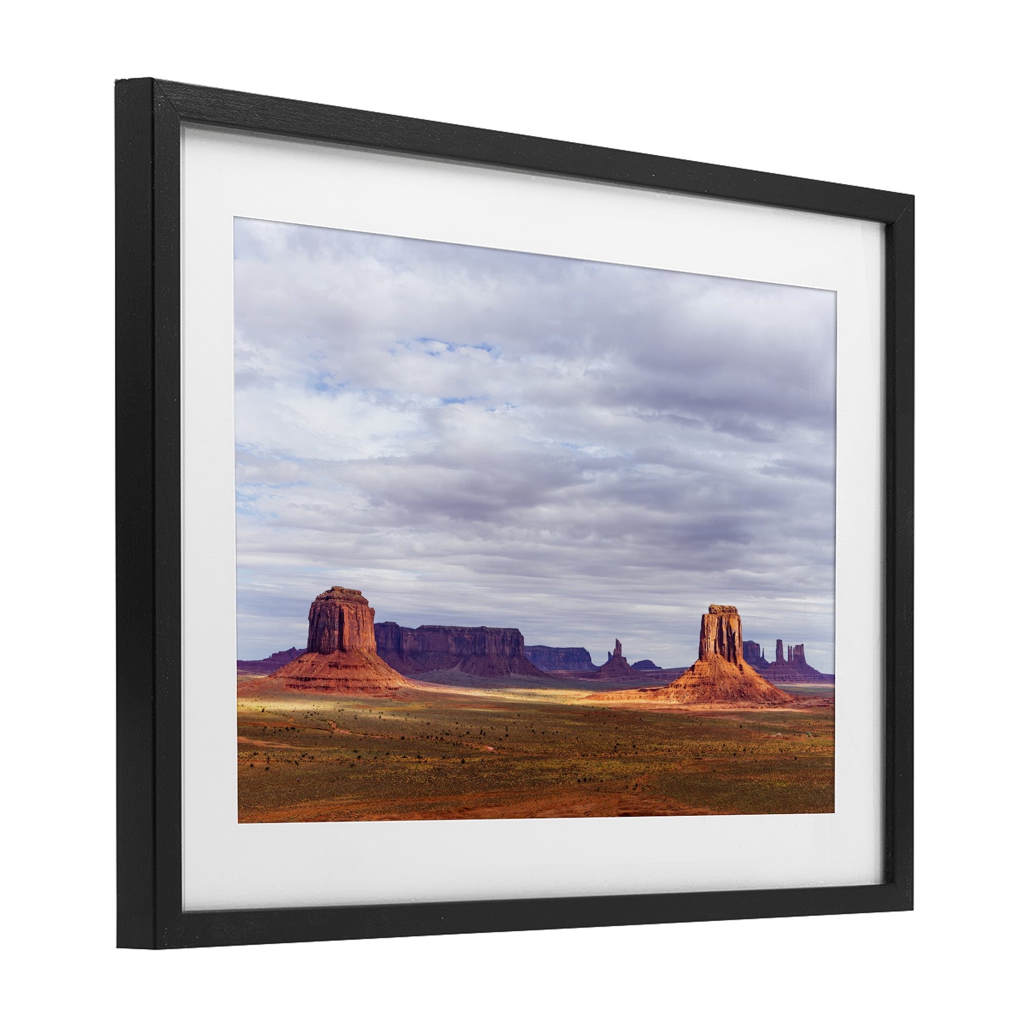 Stupell Industries Monumental Desert Buttes & Mesas Black Framed Print Under Glass, design by Shelley Carlisle