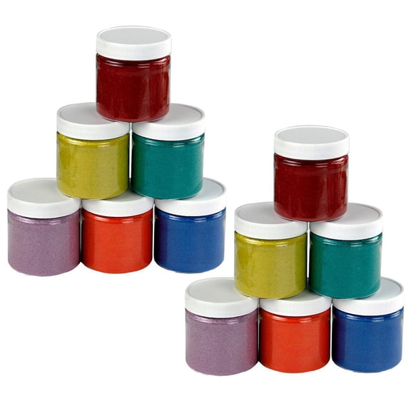 Hygloss Colored Sand Grade PK 6 Colors Per Pack 2 Packs (HYG29606-2)