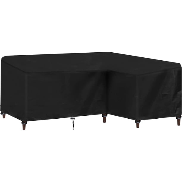 Cubierta de mesa de jardín en forma de L, cubierta de mesa de jardín Oxford impermeable, cubierta de muebles de jardín Lona protectora para sofá en forma de L, sofá de esquina (215x215x87CM) Zhivalor XDJJ-3-3