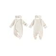thumbnail image 2 of RUINIXCW Newborn Baby Girl Hospital Going Home Outfit Footed Romper Infant Girl Spring Fall Winter Clothes Long Sleeve Footie Jumpsuit Headband Set, 2 of 5