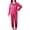 Wine, variant on hotojiny Women's 2 Piece Satin Lounge Sets Plus Size Long Sleeve Lace V Neck Tops with Pants Pajamas Set Soft Sleepwear
