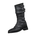 thumbnail image 3 of Leggings a escala 1/6, botas, muñecas, accesorios de vestir, botas de trabajo informales, botas para figuras Botas de hombre A, 3 of 9