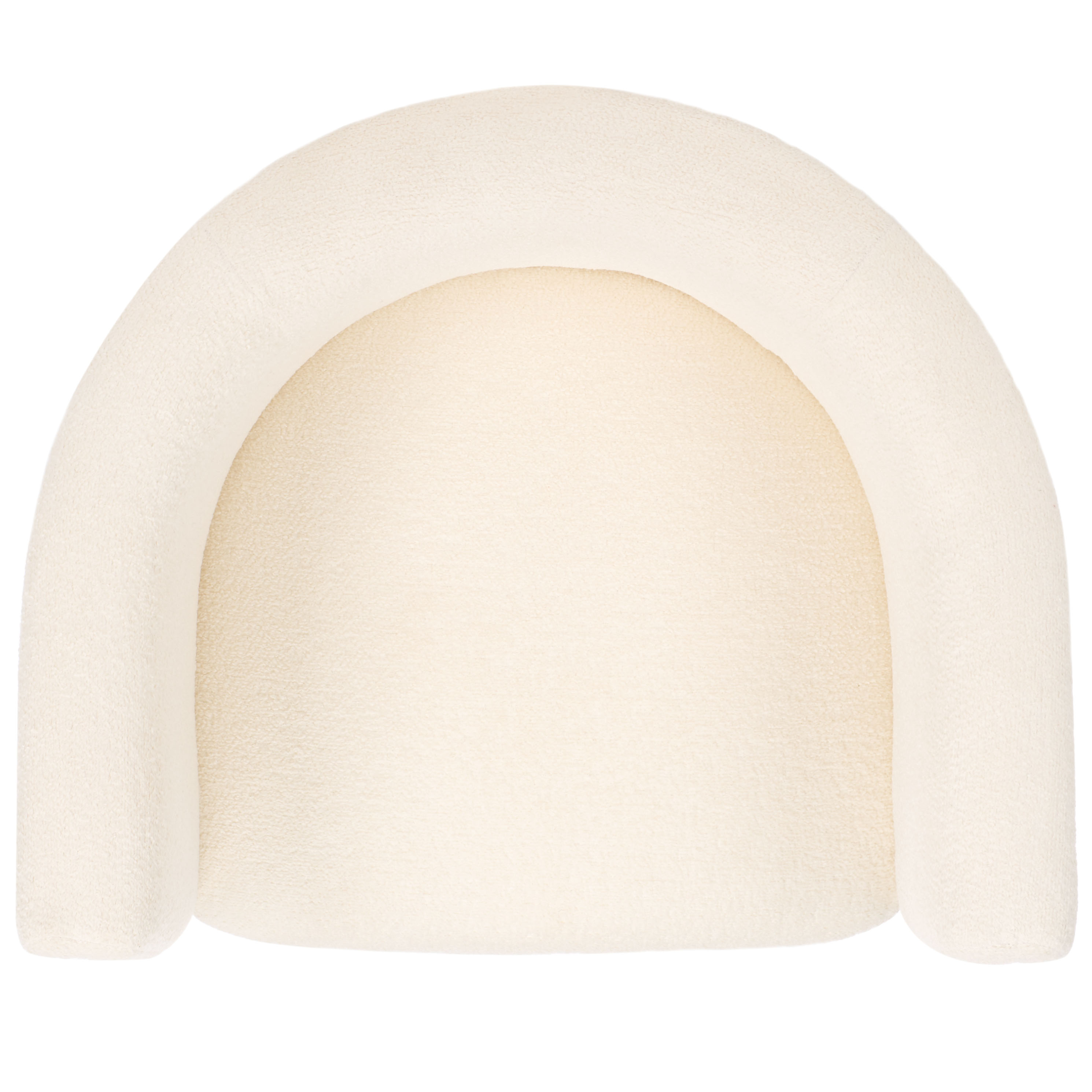 SAFAVIEH Couture Katemarie Contemporay Boucle Solid Dining Armchair, Ivory/Natural