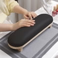 thumbnail image 3 of Nail Arm Rest Cojín Base de madera portátil para manicura Nail Salon Nail Corto negro Zulema Almohada de manos de arte de uñas, 3 of 7