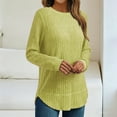 thumbnail image 5 of Besolor Womens Plus Size Long Sleeve Shirts Casual Crewneck Tunic Tops Pullover Sweaters Fall Clothing Curved Hem, 5 of 6