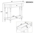 thumbnail image 7 of EUROCO 36" Retro Console Table with Drawer,Solid Wood Entryway Table Sofa Table with Open Storage Shelf and Corner-Curved Design for Entryway, Hallway and Living Room,White, 7 of 7