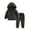 Dark Green, variant on Toddler Boy Outfits 2 Piece Solid Print Hooded Long Sleeve Warm Hoodie And Jogger Pants Athleisure Boys' Clothing Sets Size 2-3 Years